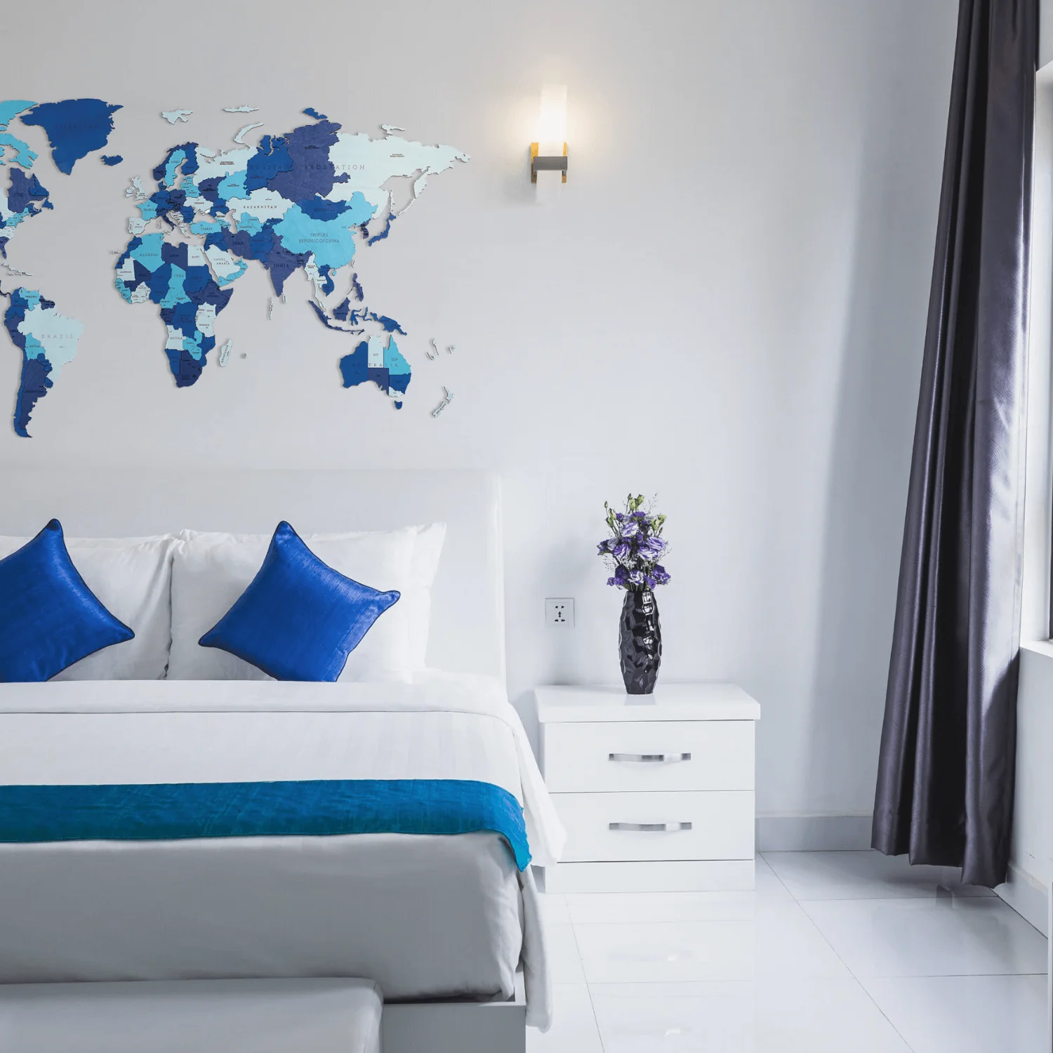 Mehrfarbige Holz Weltkarten - Image 10