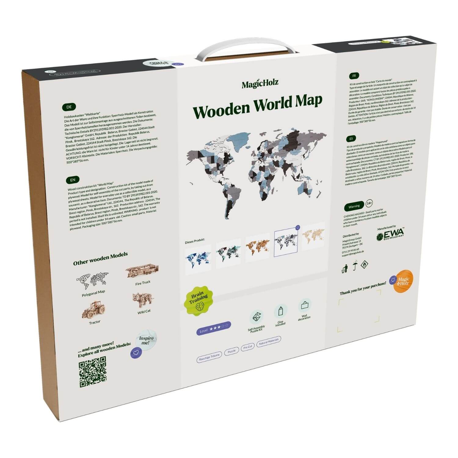 Mehrfarbige Holz Weltkarten - Image 27