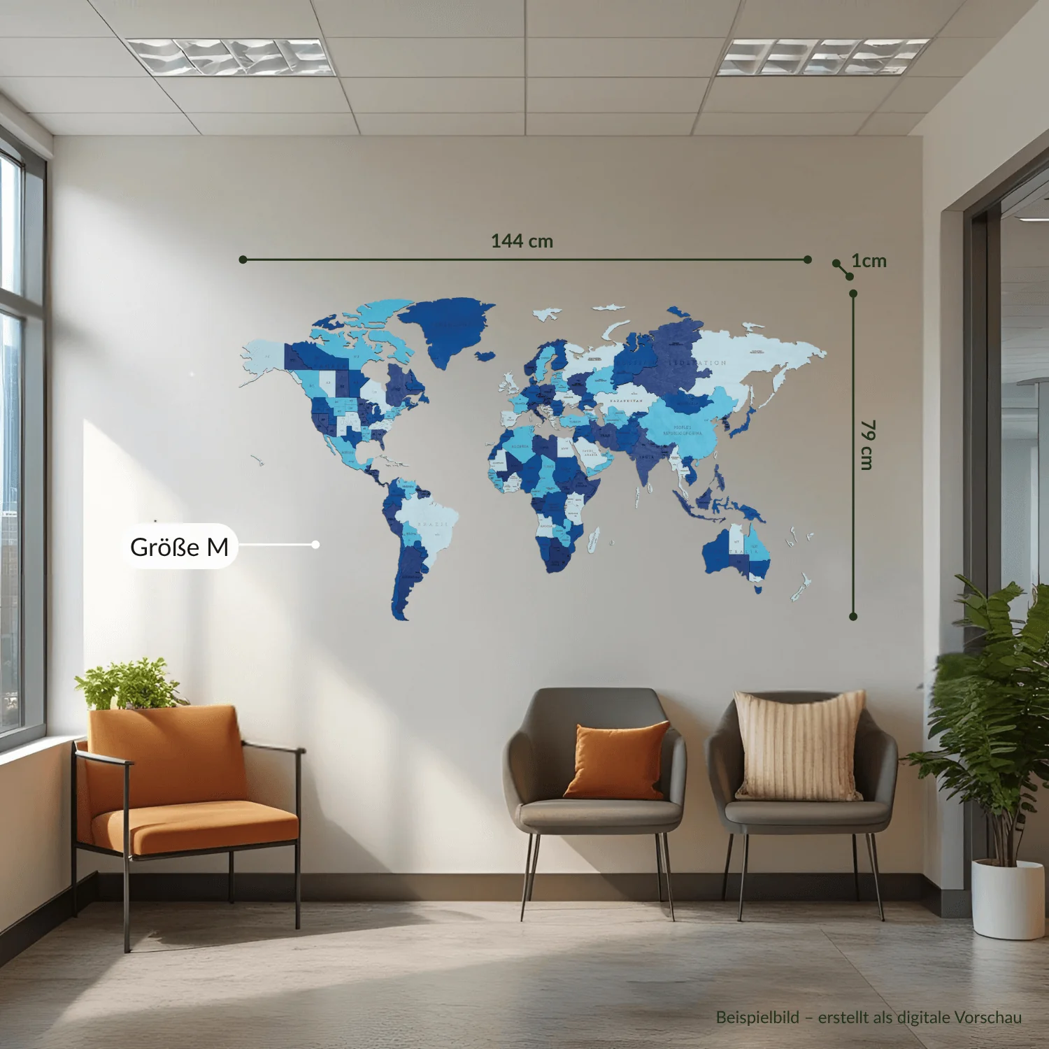 Mehrfarbige Holz Weltkarten - Image 35