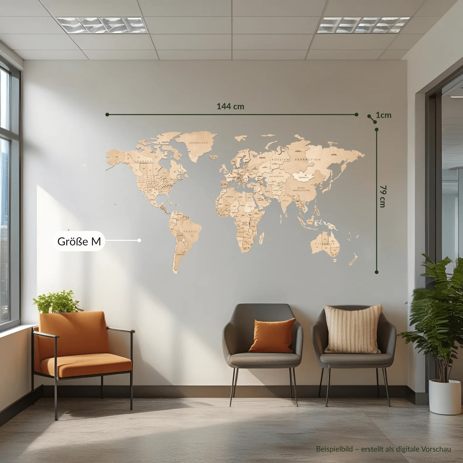 Mehrfarbige Holz Weltkarten - Image 44