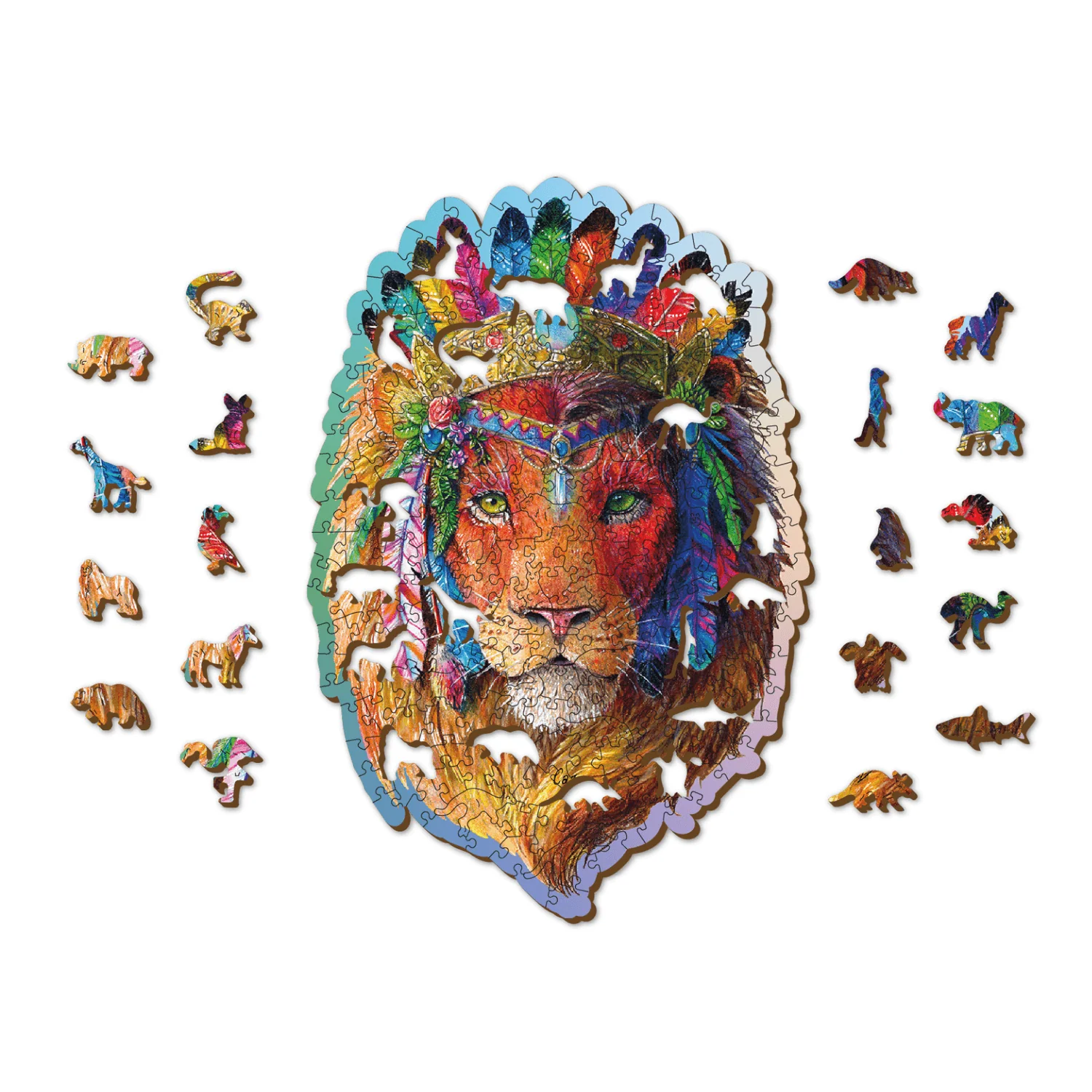 Mystischer Löwe Puzzle | Holz Puzzle - Image 11