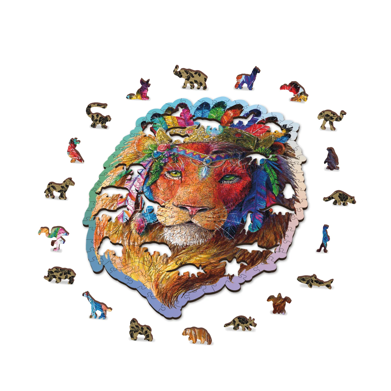 Mystischer Löwe Puzzle | Holz Puzzle - Image 13